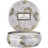 Voluspa 3-wick Candle In Decorative Tin, Panjore Lychee, 340 Gram
