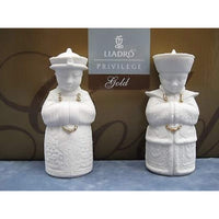Lladro 2008 Privilege Gold Emperors Table Salt and Pepper Shakers
