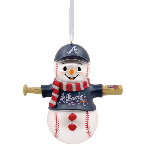 Hallmark MLB Atlanta Braves Baseball Snowman Ornament Sports & Activities,City & State