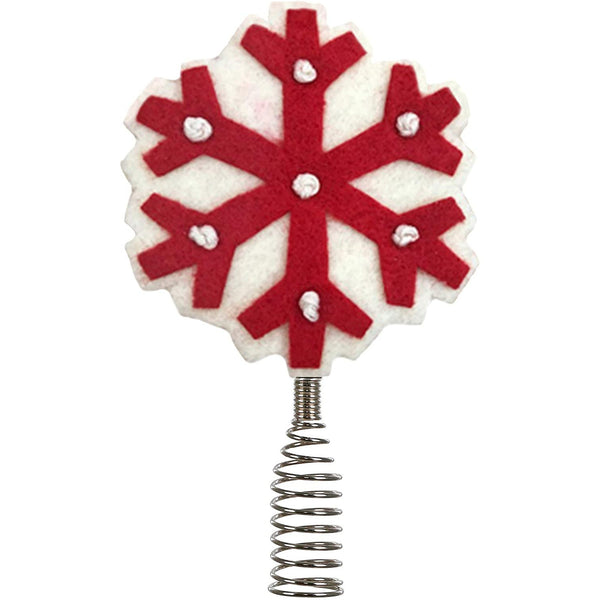 Hallmark Keepsake 2020, Miniature Snowflake Wool and Metal Christmas Tree Topper, 4.87"