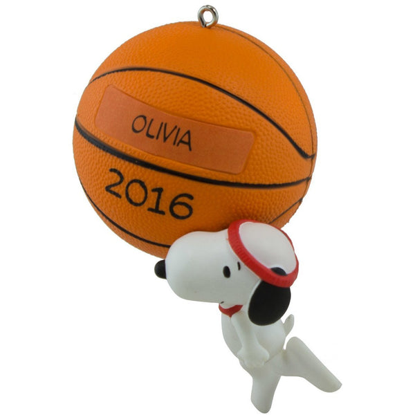 Hallmark 2016 Christmas Ornament Slam Dunk Snoopy Basketball Ornament