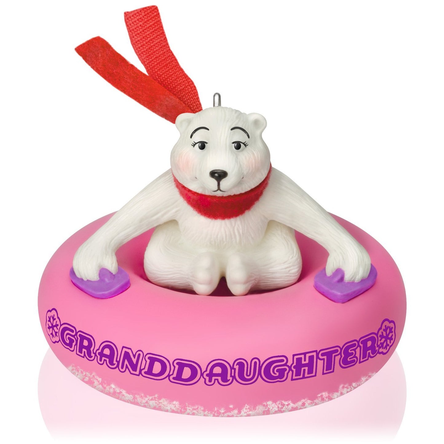 Hallmark Keepsake Ornament: Granddaughter Polar Bear in Snow Tube