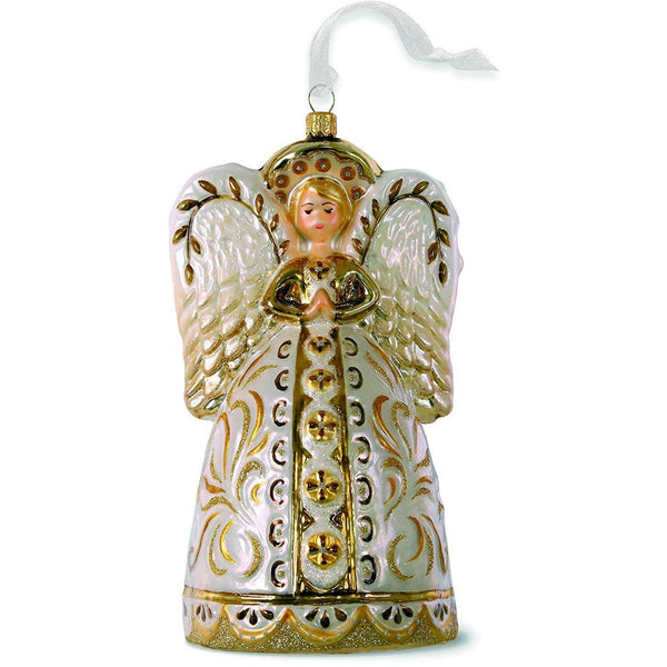 2016 Hallmark Heritage Collection Blown Glass Ornament - Decorative Angel Blown Glass Ornament