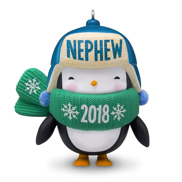 Hallmark Keepsake Christmas Ornament 2018 Year Dated, Nephew Penguin