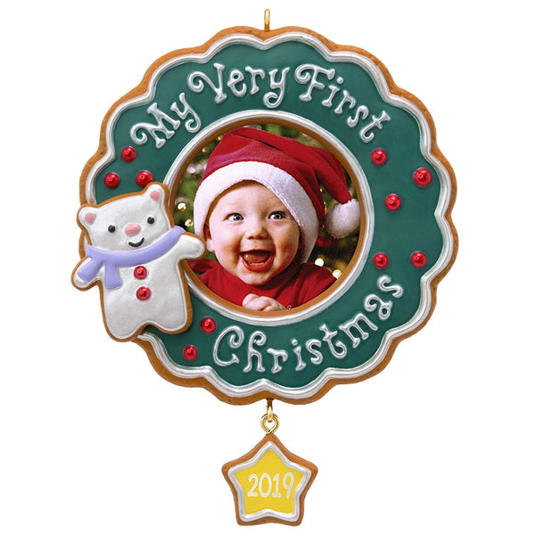 Hallmark Keepsake 2019 Year Dated Baby My First Christmas Jack-in-The-Box Bear Ornament