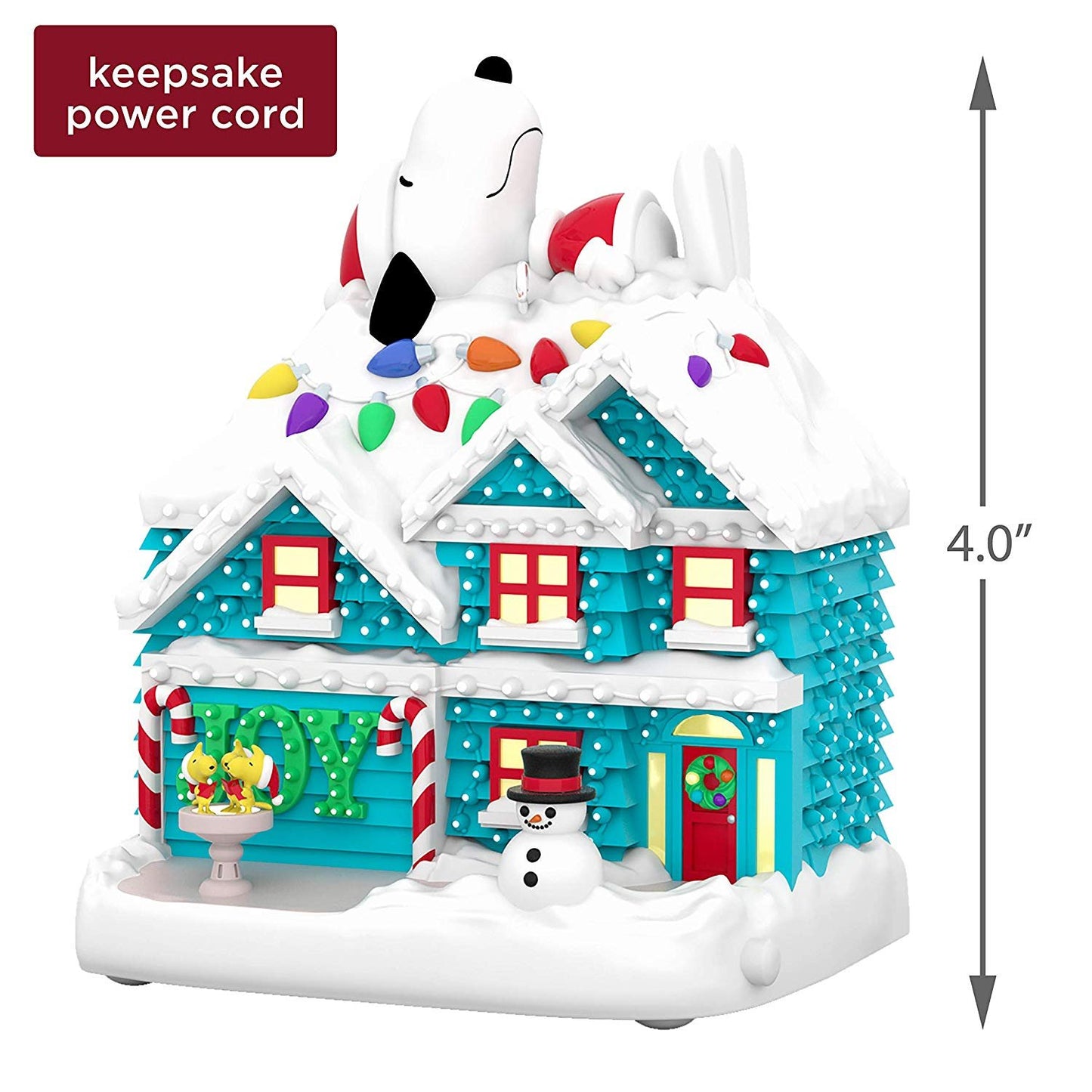 Hallmark Keepsake The The Peanuts Gang Snoopy The Merriest House in Town Musical Ornament with Light (Plays Linus and Lucy,