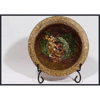Habersham Tobacco Road Wax Pottery Bowl 7 Inch With Stand