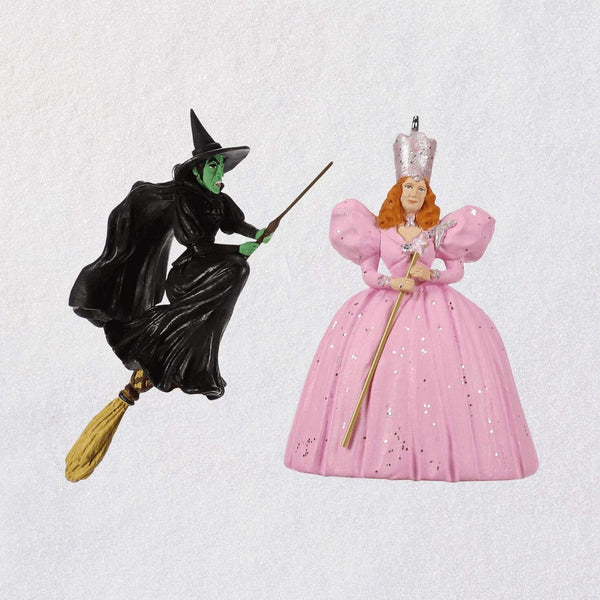 Hallmark Mini The Wizard of Oz Glinda The Good Witch and Wicked Witch of The West Ornaments, Set of 2 Movies & TV