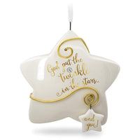 Hallmark Keepsake Christmas Ornament 2018 Year Dated Godchild Baptism You Shine Twinkle Star Porcelain