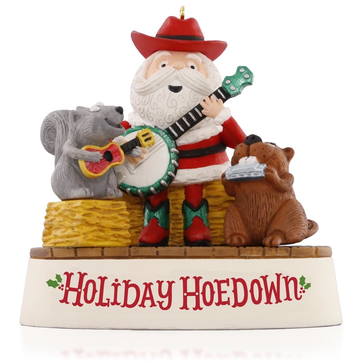 Holiday Hoedown Santa and Friends Musical Jingle Bells Musical Ornament 2015 Hallmark