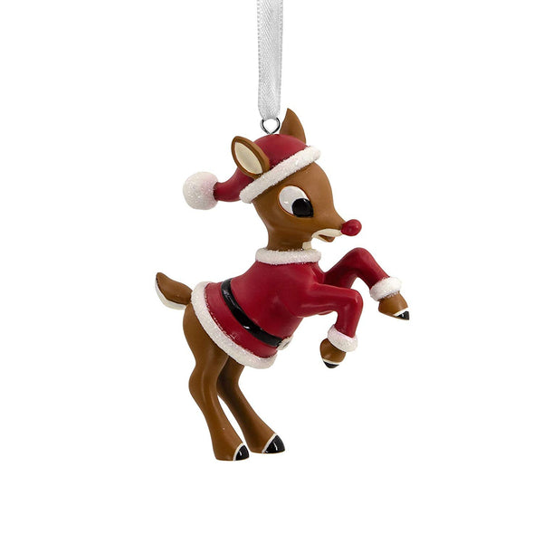 Hallmark Christmas Ornaments, Rudolph the Red-Nosed Reindeer in Santa Suit Ornament