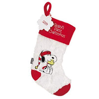 HMK Hallmark Dated 2019 Peanuts Baby's First Christmas Snoopy Stocking