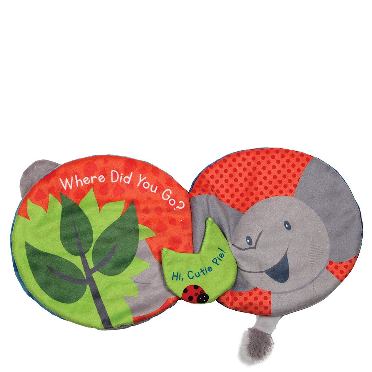 Baby GUND Flora Bunny Soft Plush Activity Book 8", Multicolor