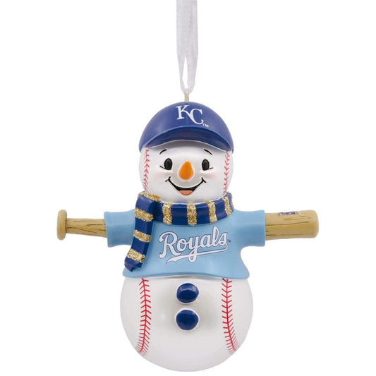 MLB Kansas City Royals Baseball Snowman Ornament