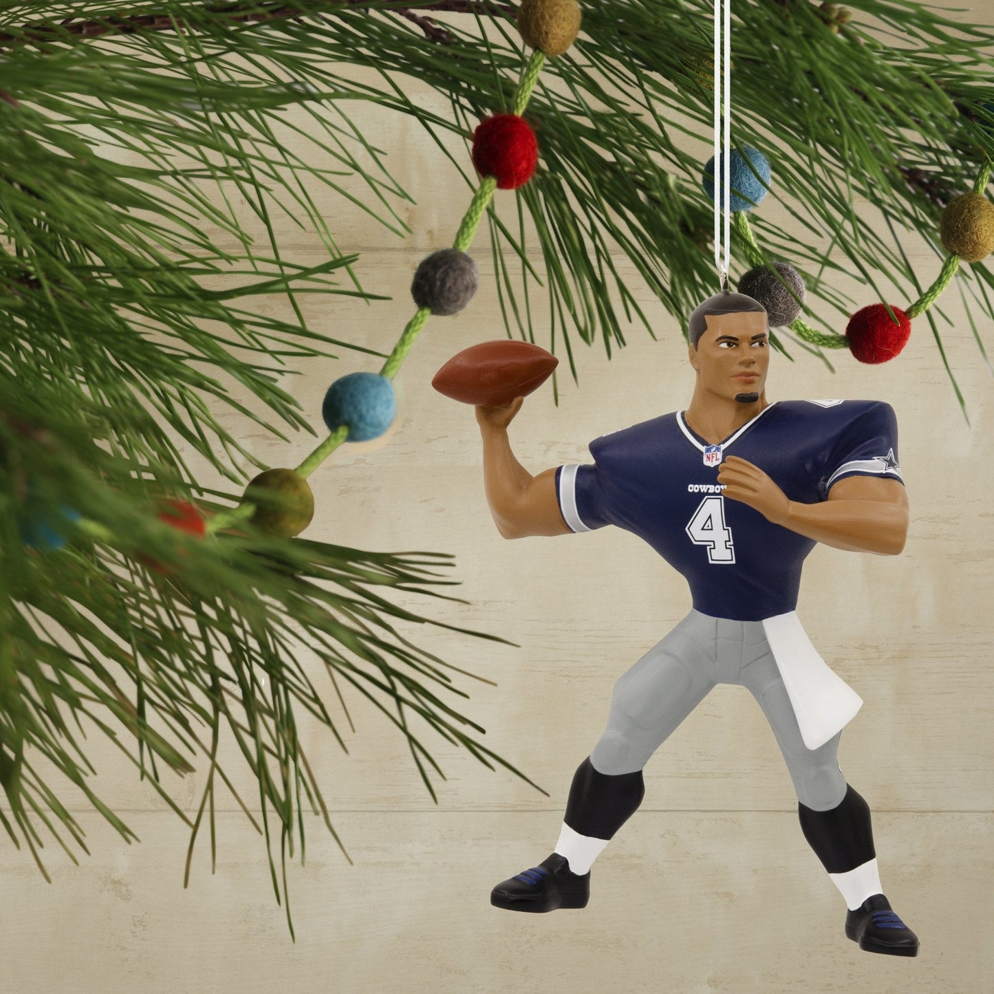 NFL Dak Prescott Dallas Cowboys Figural Ornament