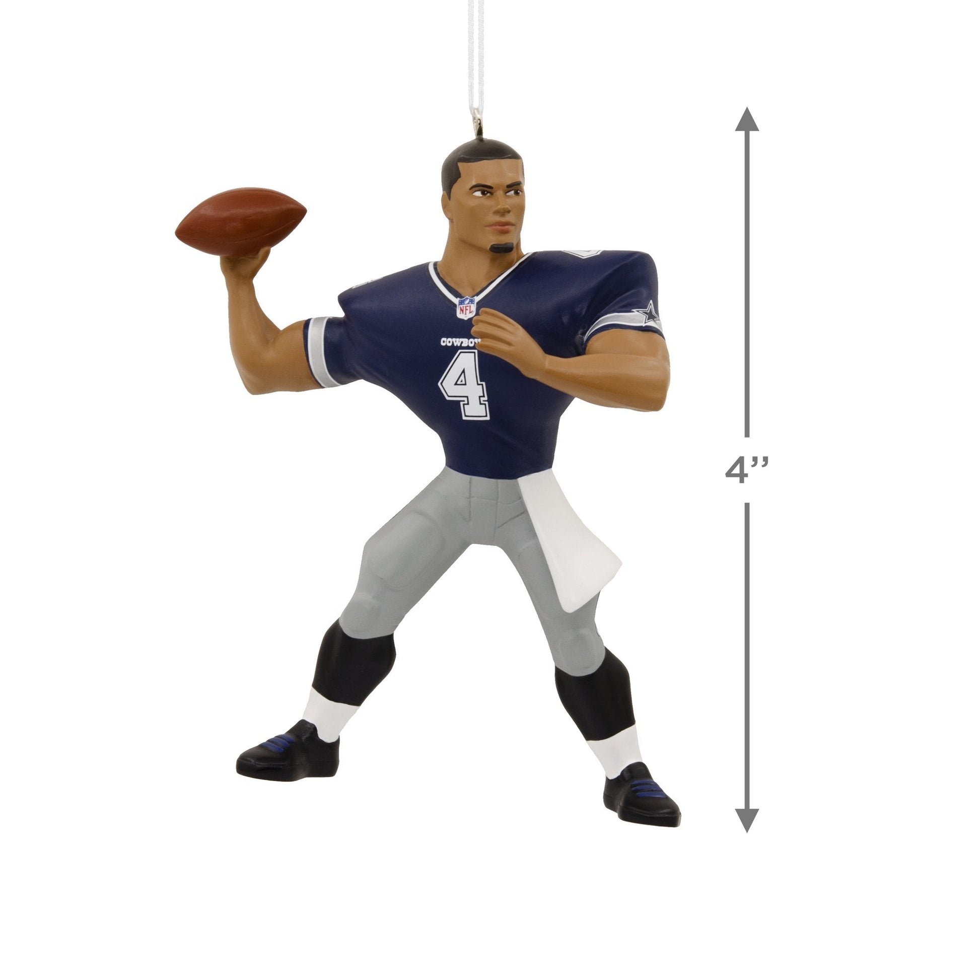 NFL Dak Prescott Dallas Cowboys Figural Ornament
