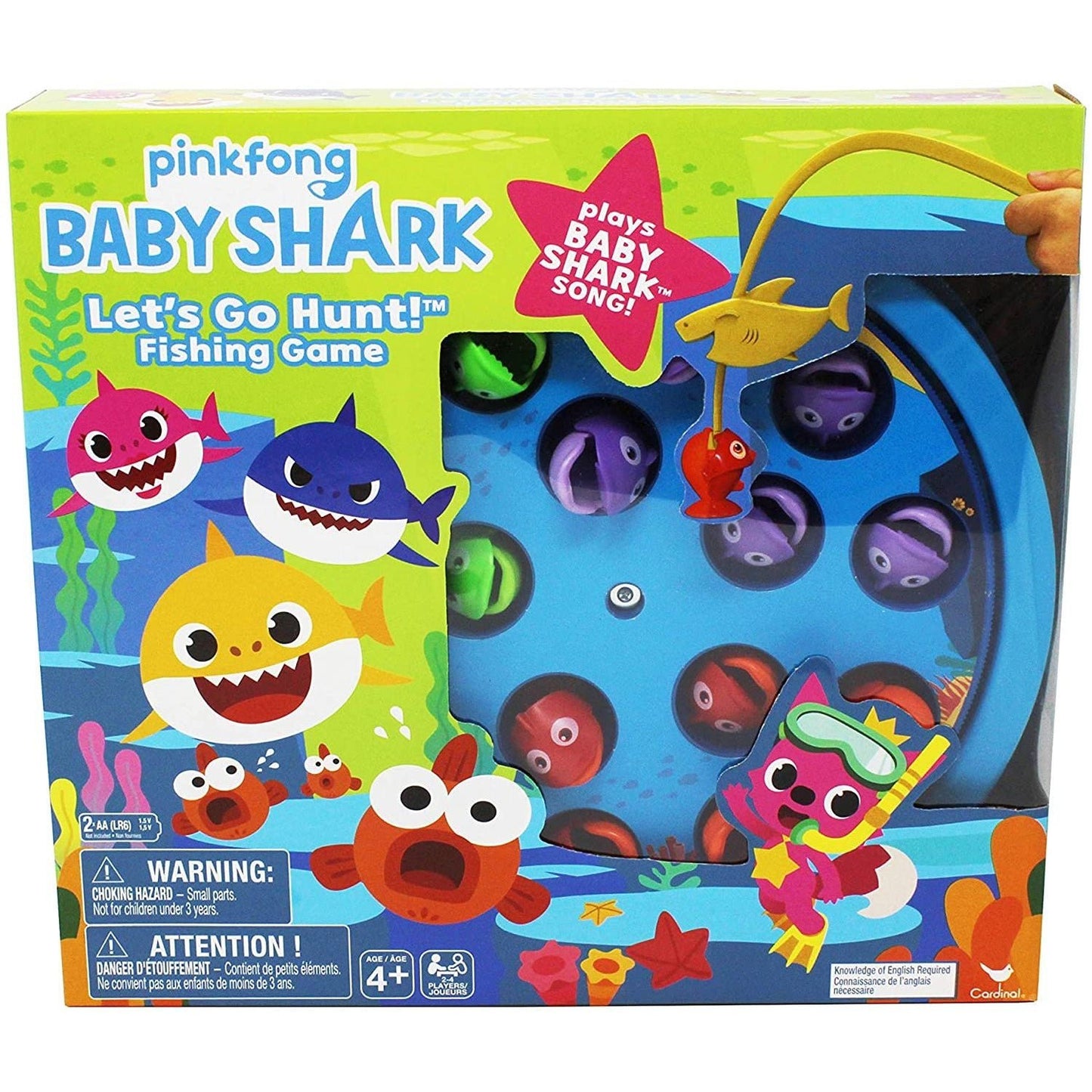 Pinkfong Baby Shark Let's Go Hunt Musical Fishing Game, for Families and Kids Ages 4 and Up