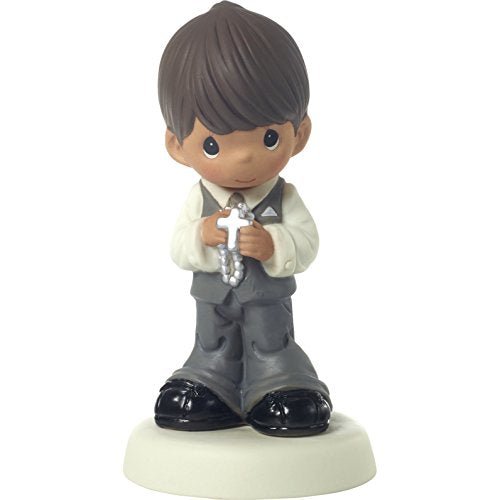 Precious Moments May His Light Shine in Your Heart Today & Always Boy First Communion Figurine
