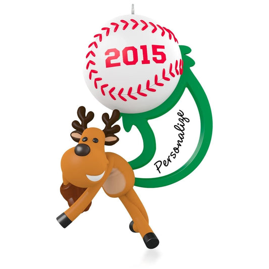 Star Slugger Personalized Baseball Softball Ornament 2015 Hallmark