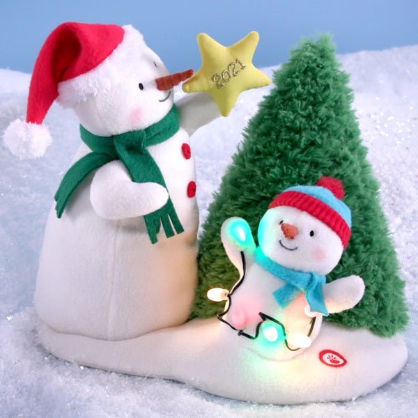 Tangled Up in Christmas Snowman Singing Plush with Light and Motion, 10.75"