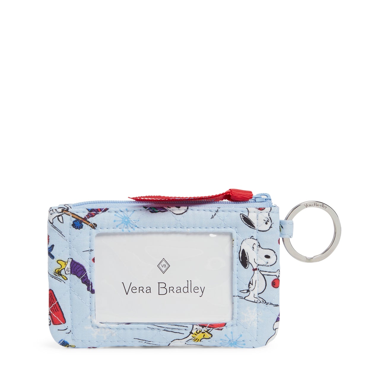 Vera Bradley Peanuts Zip ID Case in Recycled Cotton