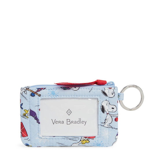 Vera Bradley Peanuts Zip ID Case in Recycled Cotton