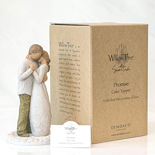 Willow Tree Promise, sculpted hand - painted cake topper