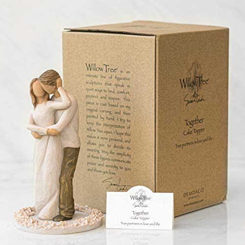 Willow Tree Together, sculpted hand - painted cake topper